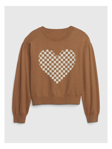 GAP Children's Sweater with Plaid Heart - Girls