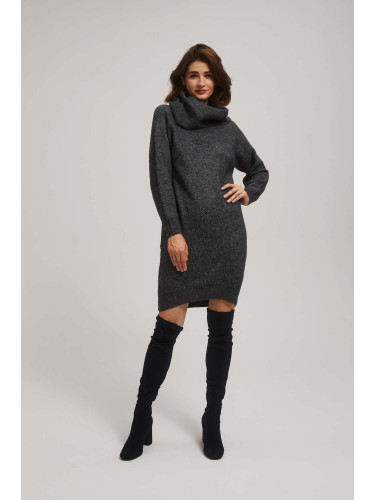 Marisse Graphite Turtleneck Sweater Dress