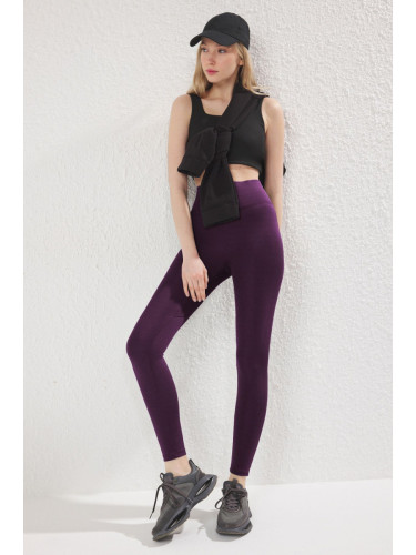 Trendyol слива лицеви опори пълна дължина спортни гамаши