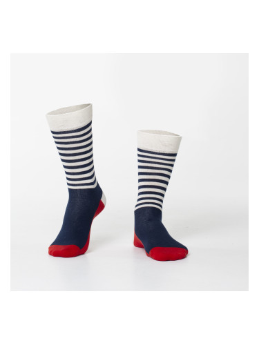 Men's dark blue striped socks