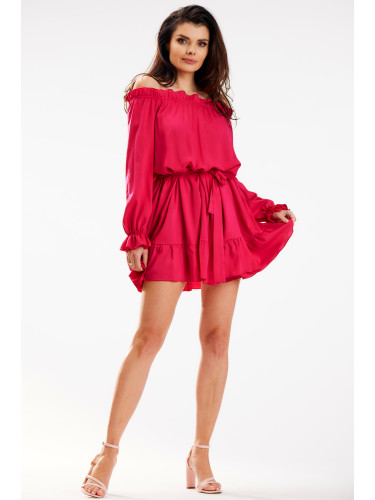 Awama Woman's Dress A578 Fuchsia
