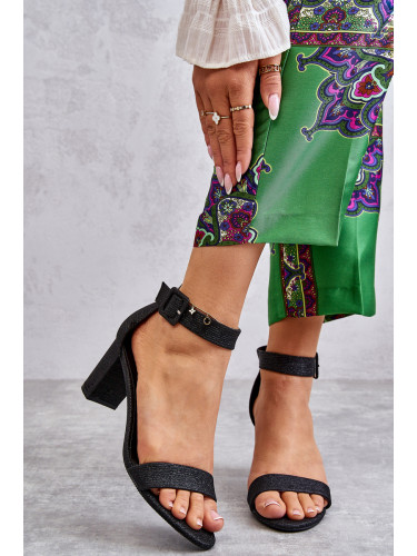 Boto Сандали с лъскав ток Черен Maxim