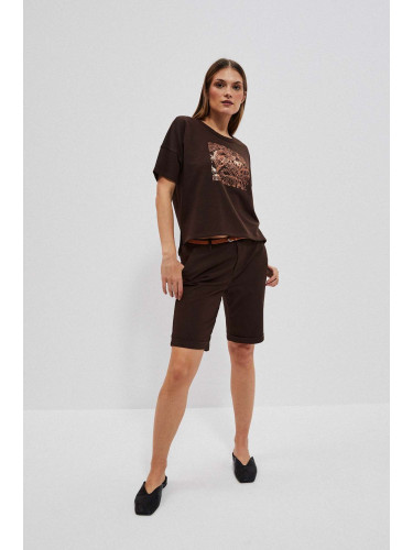 Marisse Women's Sweatshirt L-Bl-4005 D.Oak