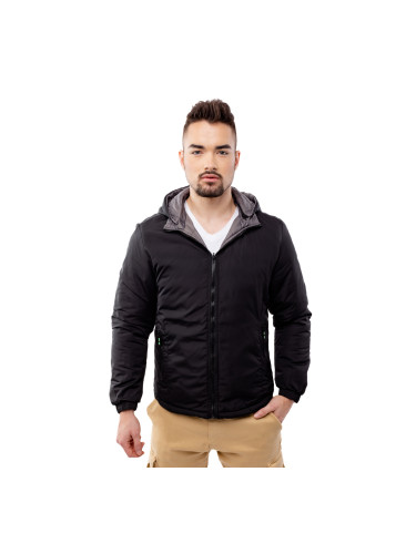 Мъжко двулицево яке GLANO - черно