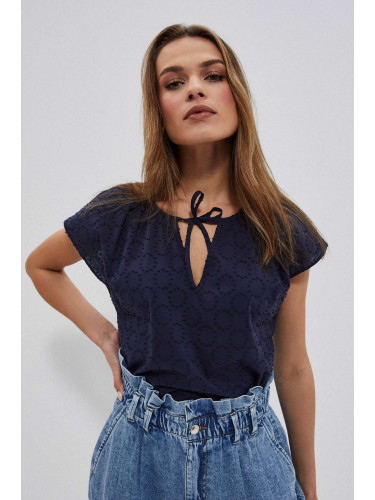 Marisse Women's Shirt L-Ko-3761 Navy