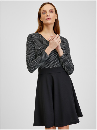 Orsay Black Ladies Patterned Dress - Women