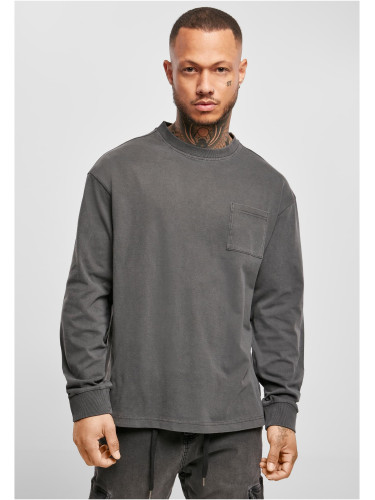 Pigment-dyed pocket basket with long sleeves