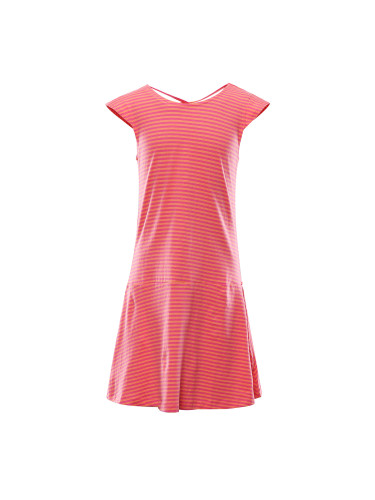 Children's cotton dress ALPINE PRO REATO magenta
