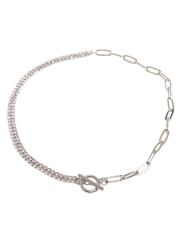 Venus Glittering Chain Necklace - Silver Color