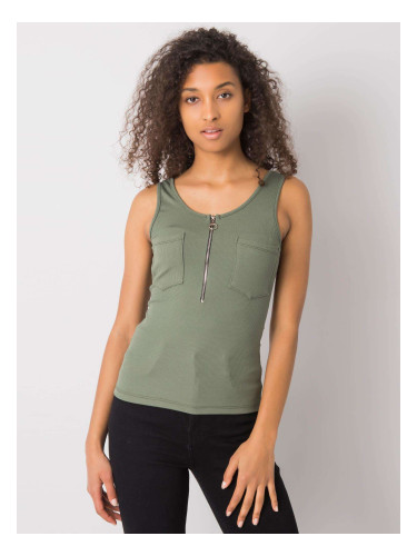 Green top with pockets by Rosalind