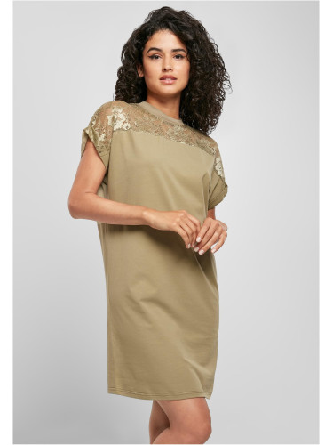 Women's dress with khaki lace
