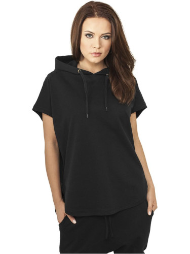 Women's Black Terry Hoody Sleeveless