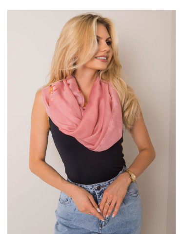 Dirty pink scarf with flowers
