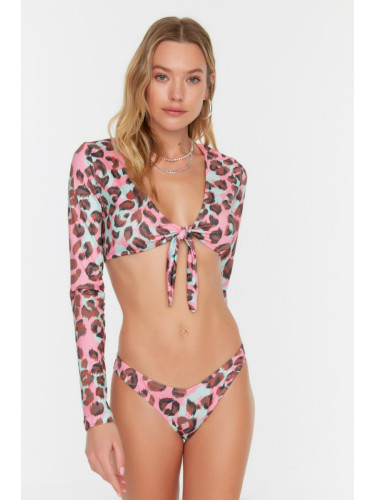 Дамско долнище на бански Trendyol Leopard print