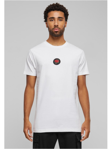 White T-shirt Rose Patch