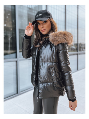 Kurtka zimowa damska pikowana SPARKLE czarna Dstreet