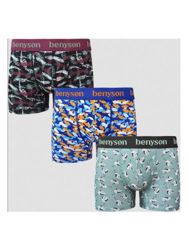 3PACK Men's Boxers Benysøn bamboo multicolor