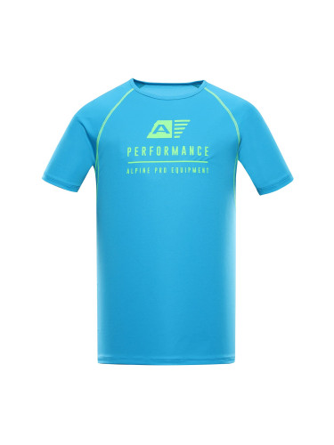 Men's functional T-shirt with cool-dry ALPINE PRO PANTHER neon atomic blue