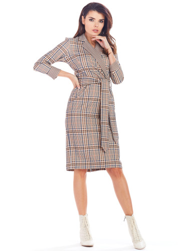 Awama Woman's Dress A362 Brown