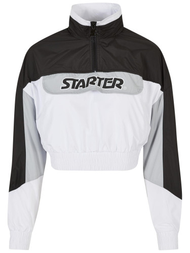 Women's Starter Colorblock Pull Over Jacket Black/White