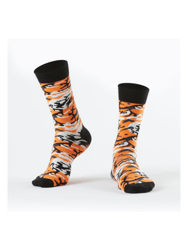 Orange camo men's socks