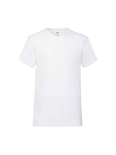 White Men's T-Shirt Valueweight V-Neck Fruit of the Loom