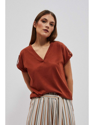 Marisse Women's T-Shirt L-Ts-4076 Brown