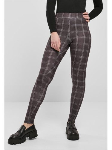 Women's Soft Leggings AOP - Black Plaid