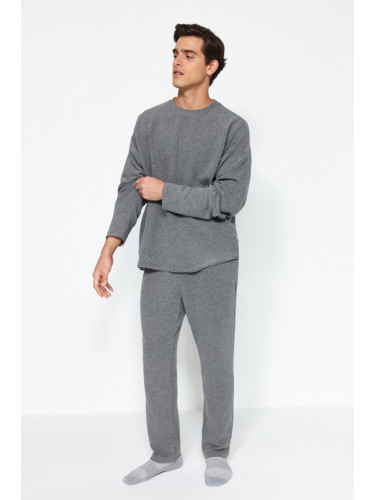 Trendyol Anthracite Ottoman Knitted Pajama style