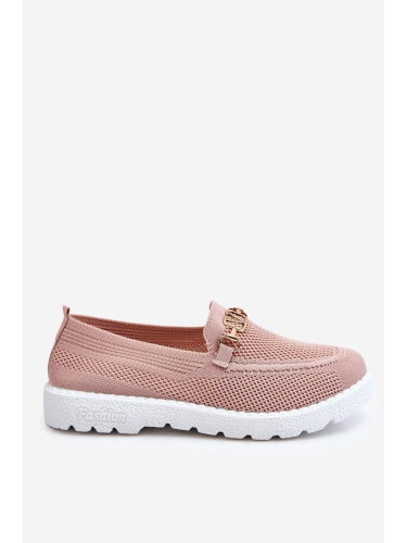 Women's slip-on sneakers with decoration Pink Alena