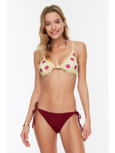 Trendyol винен червен ниска талия бикини дъна с вратовръзка детайли