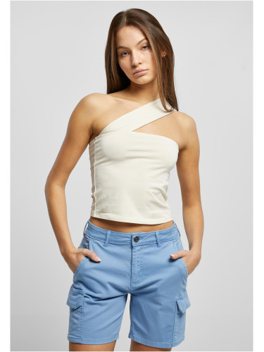 Women's top with one strap whitesand