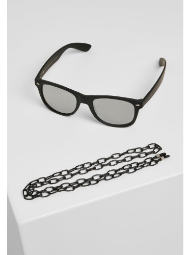 Likoma Mirror With Chain Sunglasses Black/Silver