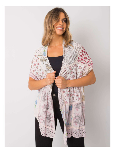 Light pink cotton patterned shawl