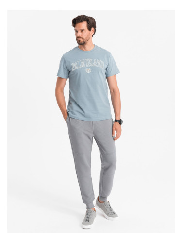 Ombre Men's ottoman fabric sweatpants - gray