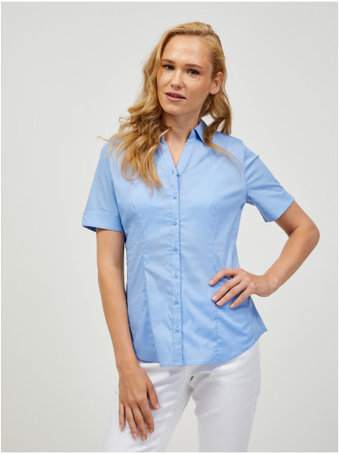 Light blue shirt with short sleeves ORSAY