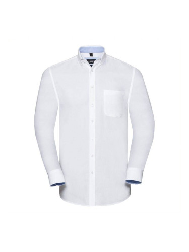 Men's Long Sleeve Fitted Shirt Oxford Shirt R920M 100% organic cotton 140 g