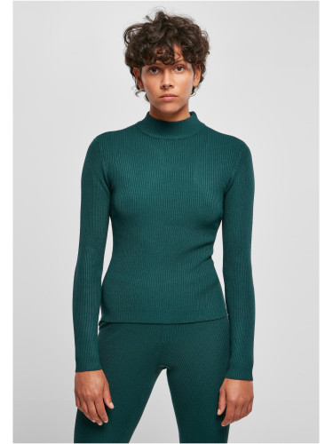 Women's sweater with ribbed knit with turtleneck jasper