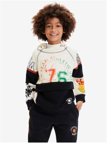 Black and cream boys hoodie Desigual Renne - Boys