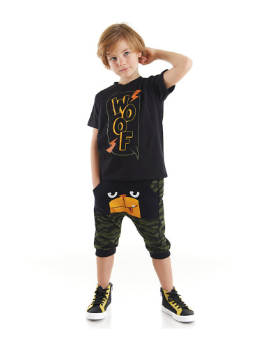 Denokids Woof Boy's T-shirt Capri Shorts Set