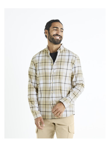 Celio Plaid Shirt 100% Cotton - Mens