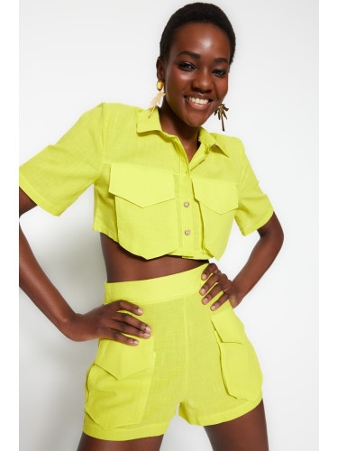 Trendyol Yellow Beach Bottom-Top With Pocket Detailed Set