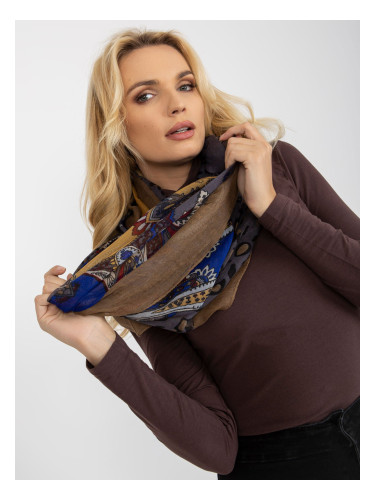 Lady's grey scarf with prints
