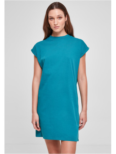 Women's Turtle Extended Shoulder Dress - Blue-Green
