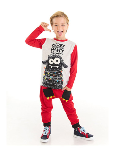 Denokids Christmas Monster Boy T-shirt Trousers Set