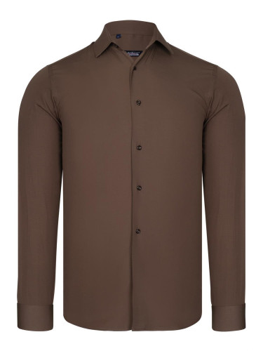 G726 DEWBERRY MEN'S SHIRT-COFFEE