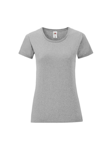 Iconic Grey Women's T-shirt in combed cotton Fruit of the Loom