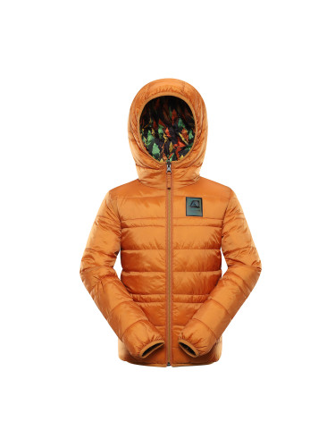 Brown children's reversible winter jacket ALPINE PRO EROMO