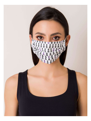 White protective mask with pineapple