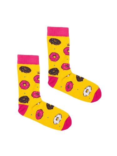 Kabak Unisex's Socks Patterned Donuts Yellow